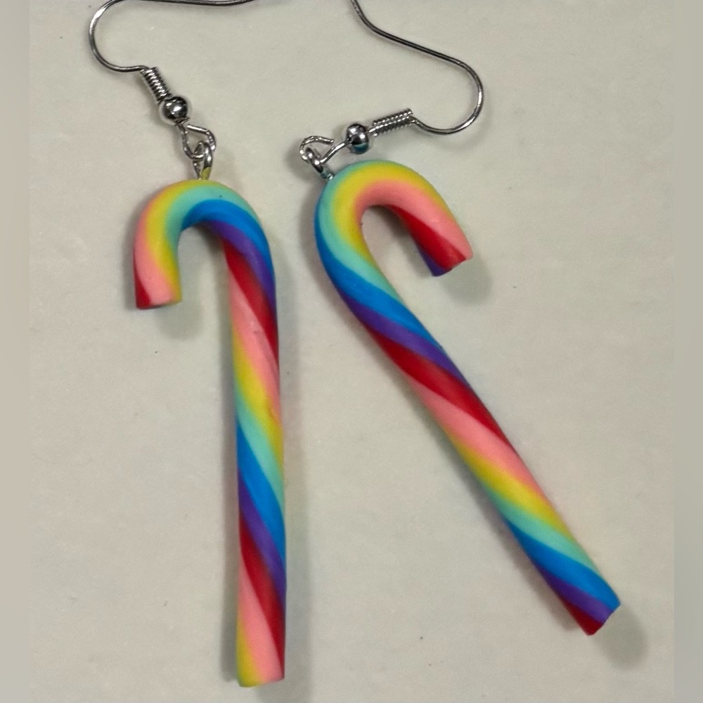 🎁Colorful Candy Cane Earrings